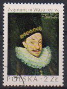 Timbre: Roi Sigismond III, tableau du 16e si&egrave;cle