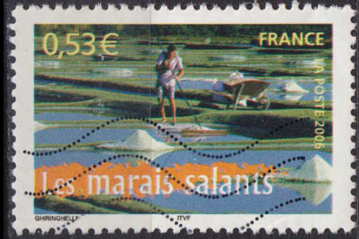 Timbre: Portraits de r&eacute;gions. Les marais salants.