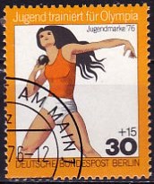 Timbre: Athl&eacute;tisme, poids dames