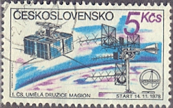 Timbre: Satellite artificiel Magion