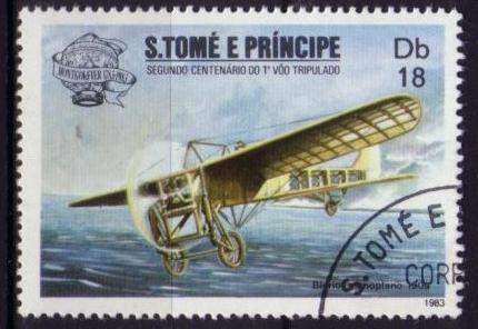 Timbre: Bicentenaire du premier vol : Monoplan Bl&eacute;riot
