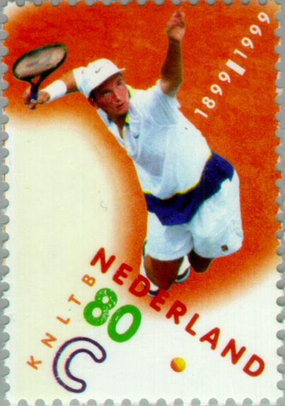 Timbre: Tennis - Centenaire de la KNLTB