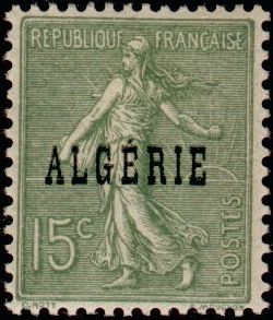 Timbre: Type Semeuse surcharg&eacute;e