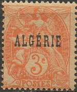 Timbre: Type blanc surcharg&eacute;