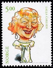 Timbre: Caricature d'actrice : Lalla Carlsen