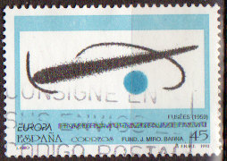 Timbre: Europa : &OElig;uvre de Joan Miro - Fus&eacute;es