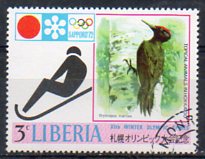 Timbre: O de Sapporo, toboggan et pic-vert