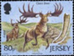 Timbre: Arch&eacute;ologie: cerf g&eacute;ant