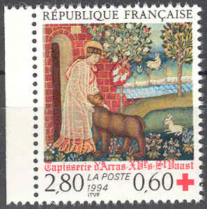 Timbre: Au profit de la Croix-Rouge, issu de carnet