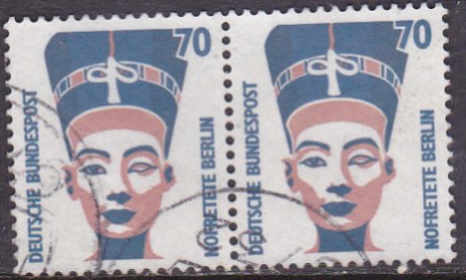 Timbre: T&ecirc;te de Nefertiti paire horizontale