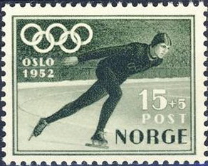 Timbre: Jeux olympiques d'Oslo 1952
