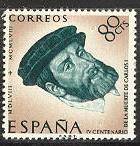 Timbre: 4&egrave;me centenaire de la mort de Charles Quint