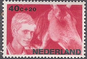 Timbre: Adolescent au cheval 