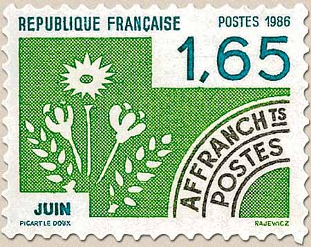 Timbre: Les mois de l'ann&eacute;e : Juin