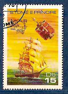 Timbre: Voilier et satellite