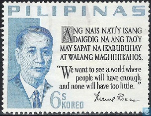 Timbre: Sc 0878 - Pr&eacute;sident Manuel A. Roxas