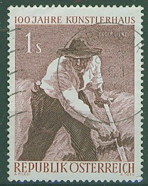 Timbre: "Faucheur montagnard" d'Albin Egger-Lienz