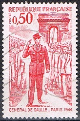 Timbre: Anniversaire de la mort du G&eacute;n&eacute;ral de Gaulle