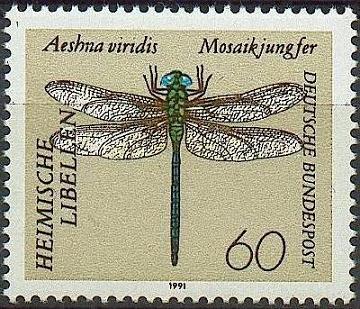 Timbre: Libellule Aeshna viridis