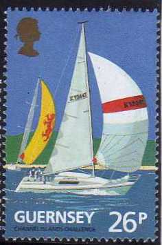 Timbre: Centenaire du Yacht-Club guernesais