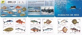 Timbre:  Carnet les poissons de mer