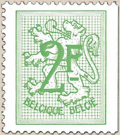 Timbre: Chiffre sur lion h&eacute;raldique ## Dent 3 c&ocirc;t&eacute;s ##