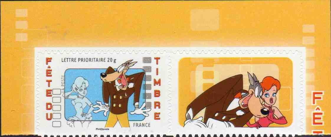 Timbre: Tex Avery autoadh&eacute;sif avec vignette Droopy