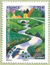 Timbre: R&eacute;ouverture de la Bi&egrave;vre - Val-de-Marne