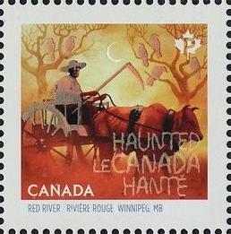 Timbre: Canada Hant&eacute;, la charrette &agrave; b&oelig;ufs fant&ocirc;me