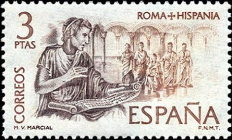 Timbre: L' art Romain en Espagne : Marcus Valerius Martialis