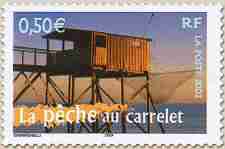 Timbre: La p&ecirc;che au Carrelet 