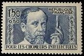 Timbre: Au profit des ch&ocirc;meurs intellectuels - Pasteur