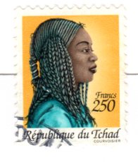 Timbre: Serie courante - tete de jeune fille