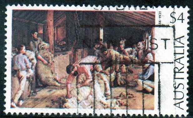 Timbre: La tonte des moutons
