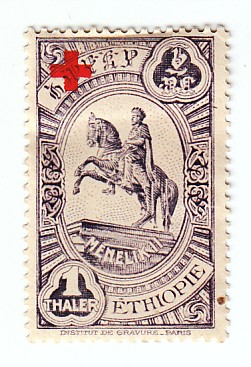 Timbre: Haile Selassie 1er - Croix Rouge