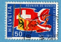 Timbre: R&eacute;union de Gen&egrave;ve &agrave; la Conf&eacute;d&eacute;ration