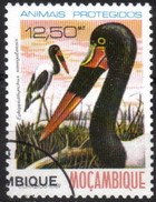 Timbre: Ephippiorhynchus senegalensis  jabiru