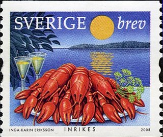 Timbre: Plat d'&eacute;crevisses