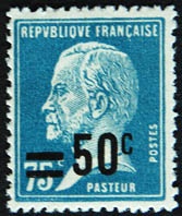 Timbre: Type Pasteur surcharg&eacute;