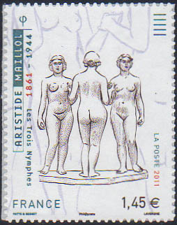 Timbre: Les trois nymphes sculture de Maillol