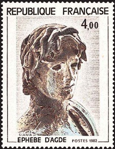 Timbre: Sculpture - L'Eph&egrave;be d'Agde