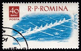 Timbre: Huit outrigger avec barreur