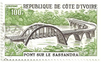 Timbre: Pont sur le Sassandra
