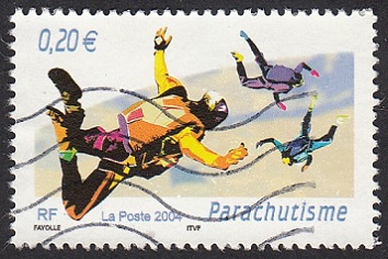 Timbre: Collection jeunesse :Parachutisme