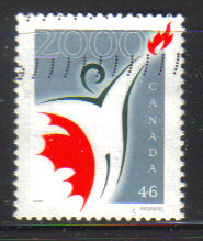 Timbre: Partenariats du mill&eacute;naire du Canada : logo