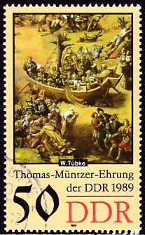 Timbre: D&eacute;tail d'un tableau de Werner T&uuml;bke