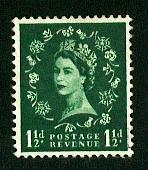 Timbre: Elisabeth II- filigrane M COUCHE