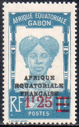 Timbre: Femme Bantou surcharg&eacute;