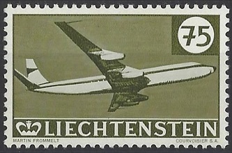 Timbre: 30e anniversaire du timbre a&eacute;rien : Douglas DC-8