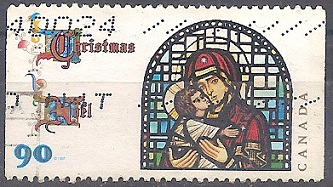 Timbre: No&euml;l : Madone et Enfant